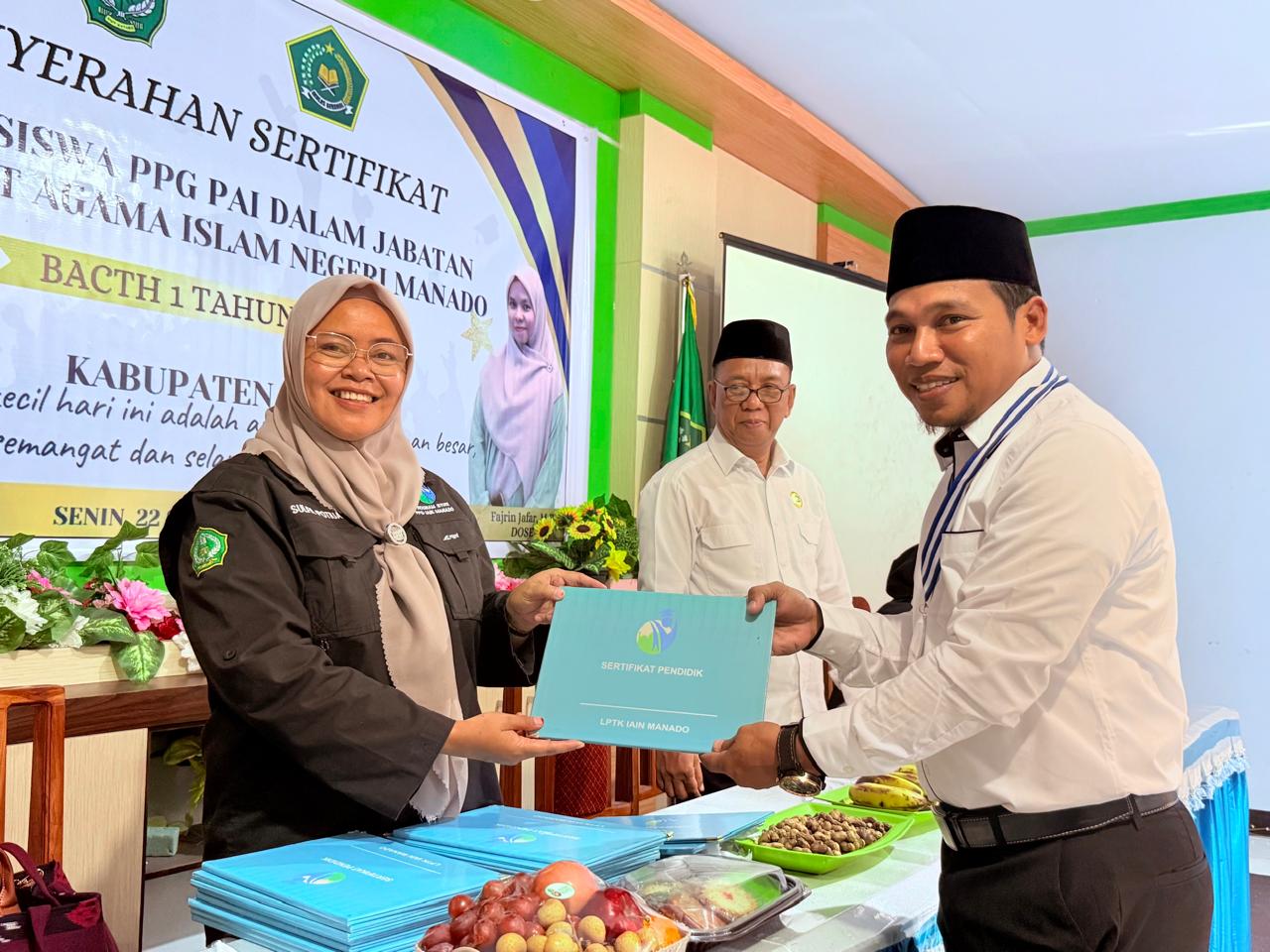 PPG LPTK IAIN Manado Serahkan Sertifikat Guru Profesional di Bali, Lombok, dan Bima